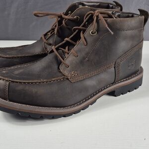 Timberland Men's Brown Leather Moc Toe Chukka Boots 10.5
